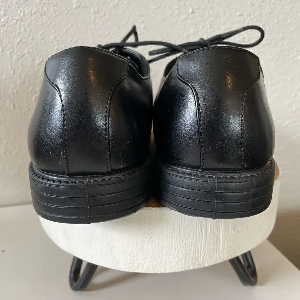 Hunter’s Bay Black Faux Leather Drrss Shoes Size 10 EUC